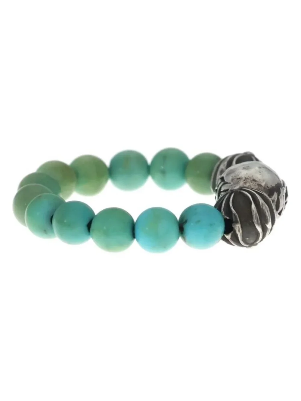 Chrome Hearts Bead Ring Turquoise Blue Silver